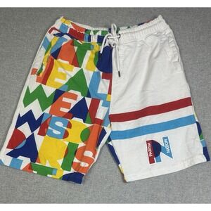 Parish Nation Short XL Sweats Terry Cloth Loud Colorblock Streetwear Drawstring